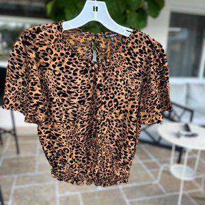 Guess Cheetah Print Crop Top